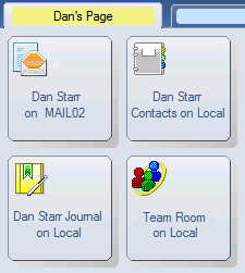 Workspace showing applications