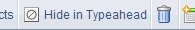Hide in Typeahead button