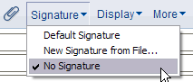 Signature option dialog