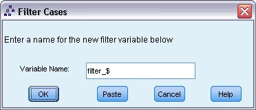 Filter Cases dialog box