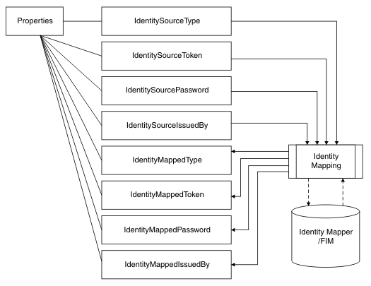 Diagram showing identity mapping.