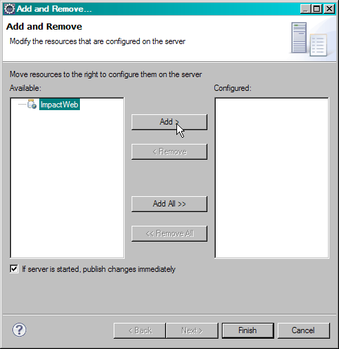 This is a screen capture of the Add and Remove wizard.