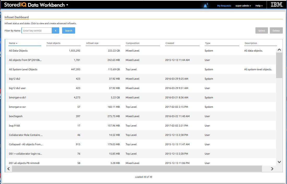 IBM StoredIQ Data Workbench