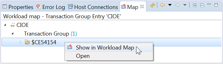 Switch the root of the map to the transaction group