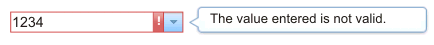 Example of Dojo Validation text box widget with invalid message