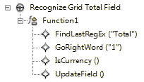 Example ruleset that uses text matching to identify a Total field
