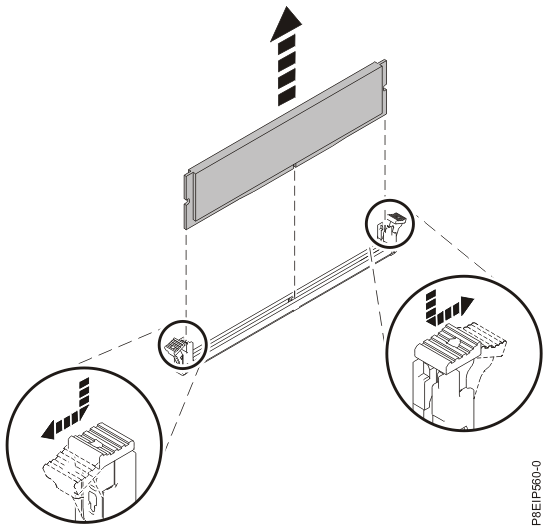 Speicher beim System vom Typ 8001-12C ausbauen und wiedereinbauen