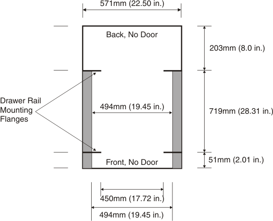 Top View of Rack Specifications Dimensions