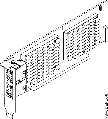 PCIe2 LP 2-port 10 GbE BaseT RJ45 adapter (FC EL3Z or FC EN0X)