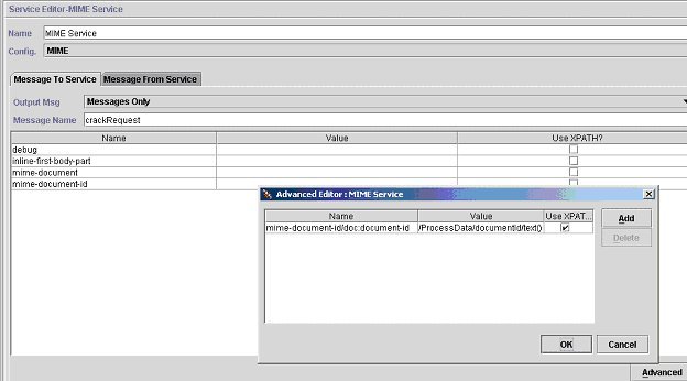 Document decoding using MIME service