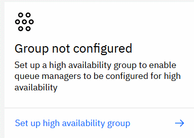 shows the set up high availability group button