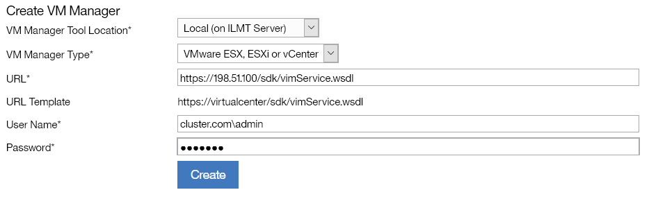 Configured connection to VMware ESX, ESXi or vCenter.