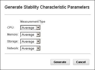 Generate Stability Characteristic Parameters window
