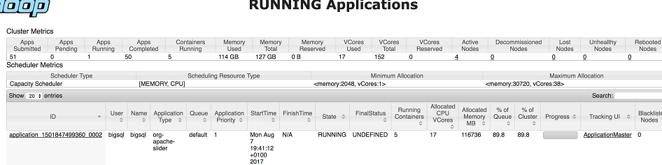 screen capture of Running Applications dialog
