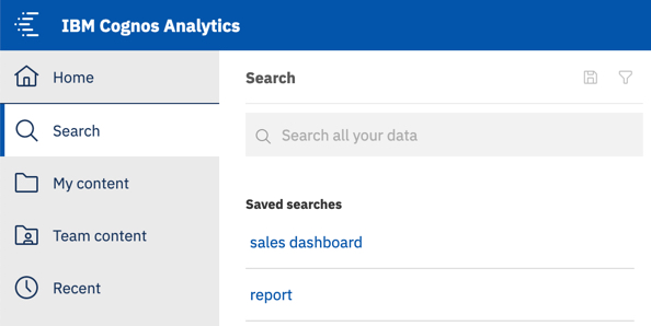 Find your content with the saved search user interface.