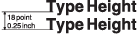 This picture shows type size in points. In the example, 18-point type is equal to ¼ inch.