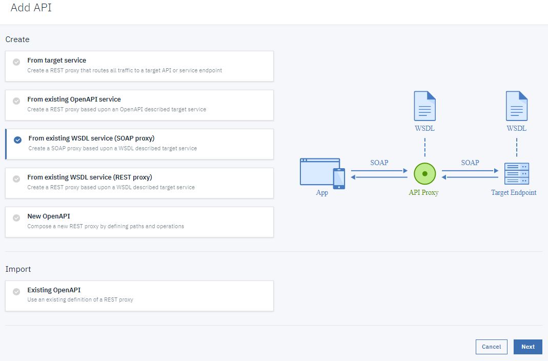 WSDL confirmation screen