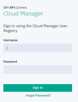 Cloud Manager login