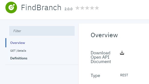 FindBranch API detail