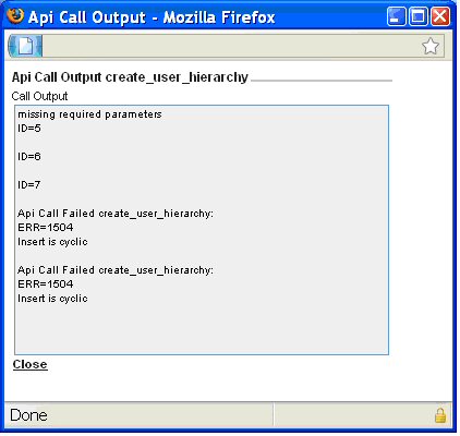 API call output - Create user hierarchy 02