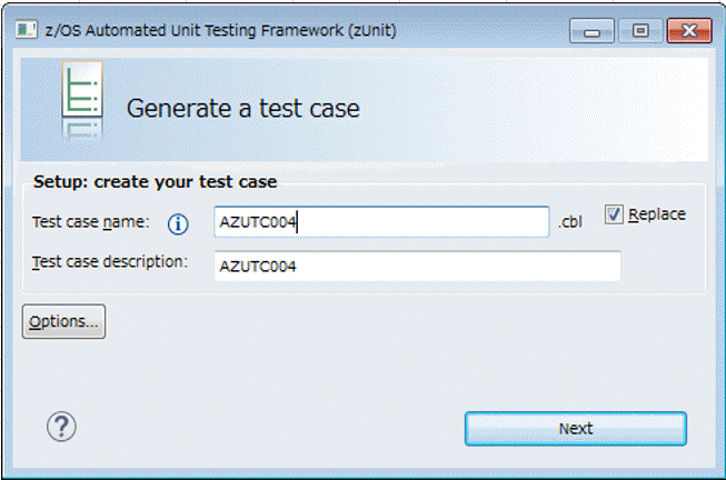 Generate Test Data window