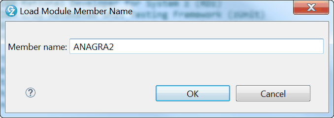 Load Module Member Name window