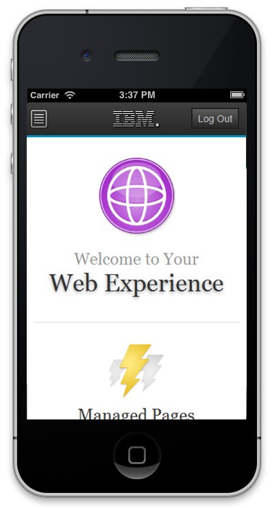 Welcome page displayed on smartphone.
