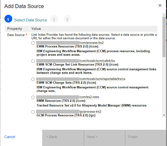 Screen capture of the Add Data Source wizard.