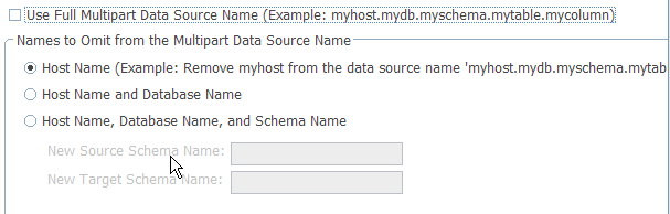Import options: specifying the full data source name or customizing the name.