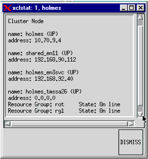 clstat node information display