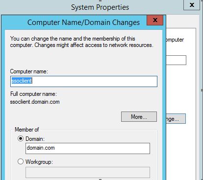 Change Member of Domain&nbsp;to domain.com