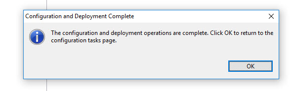 Configuration complete