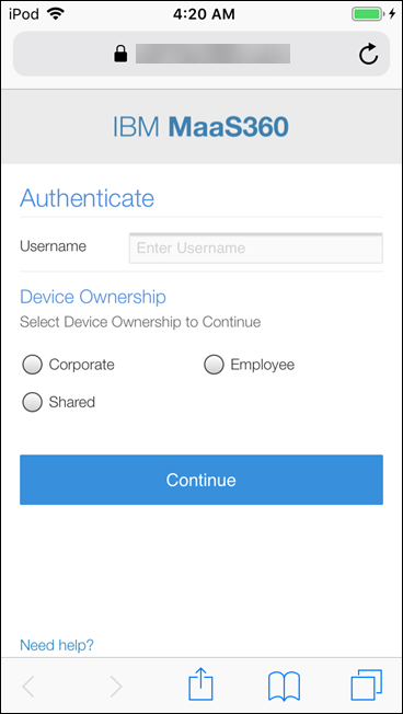 Splitting of enrollment authentication screens