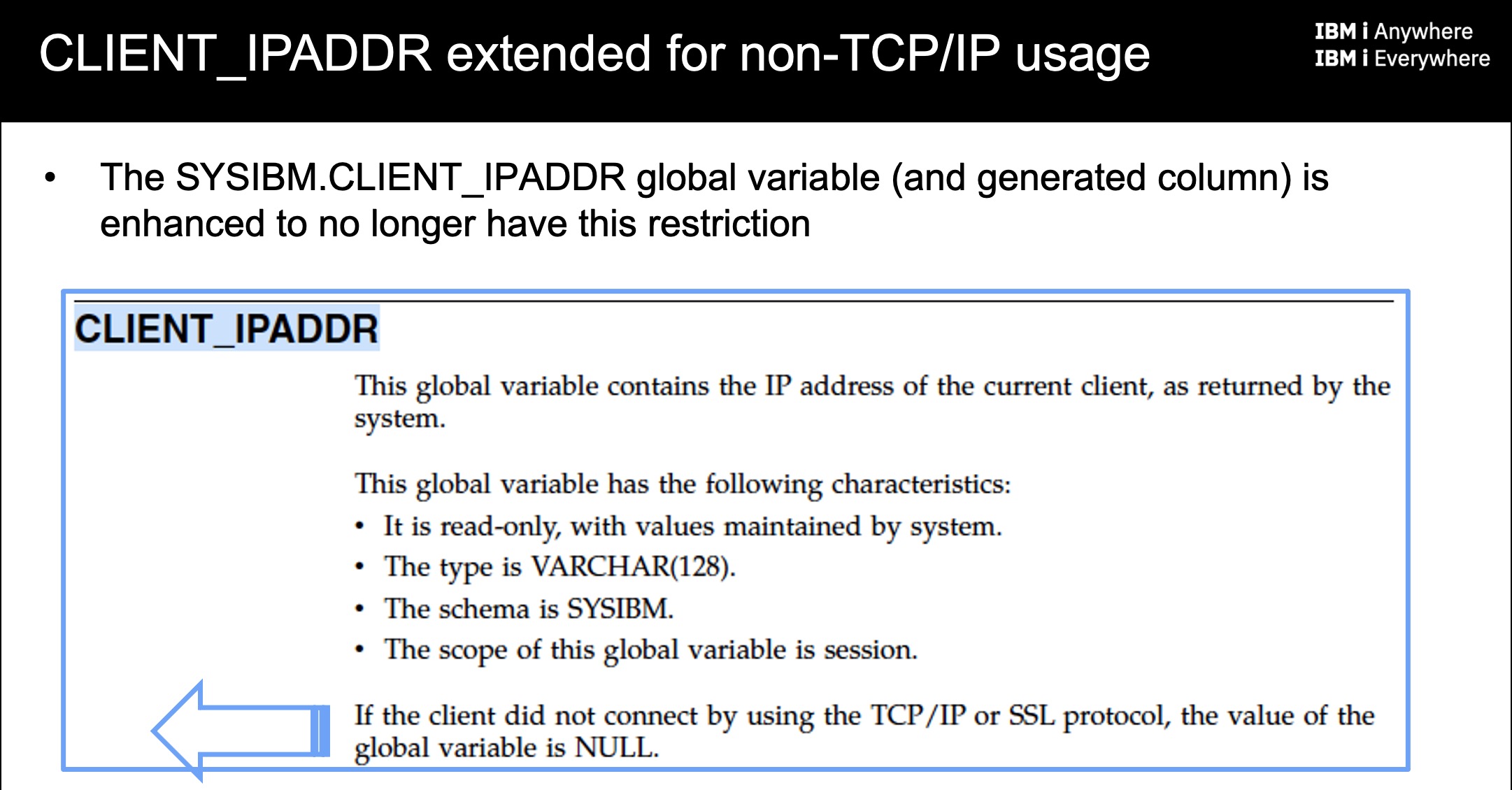 Audit the IP addreess changing rows within a database file