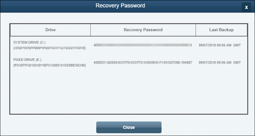 Backup BitLocker Recovery password