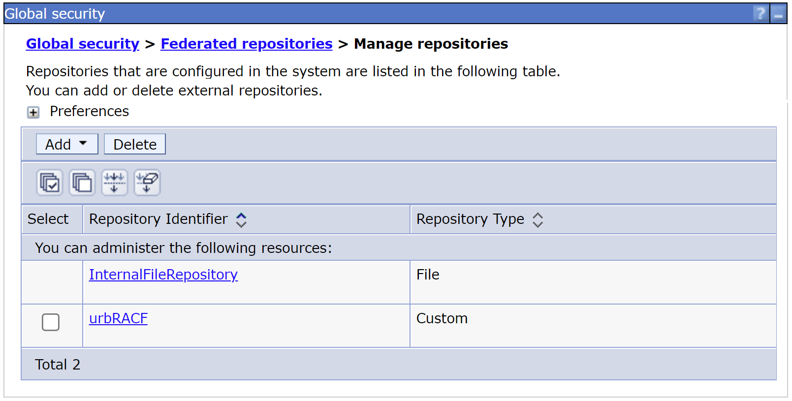 Manage Repositories