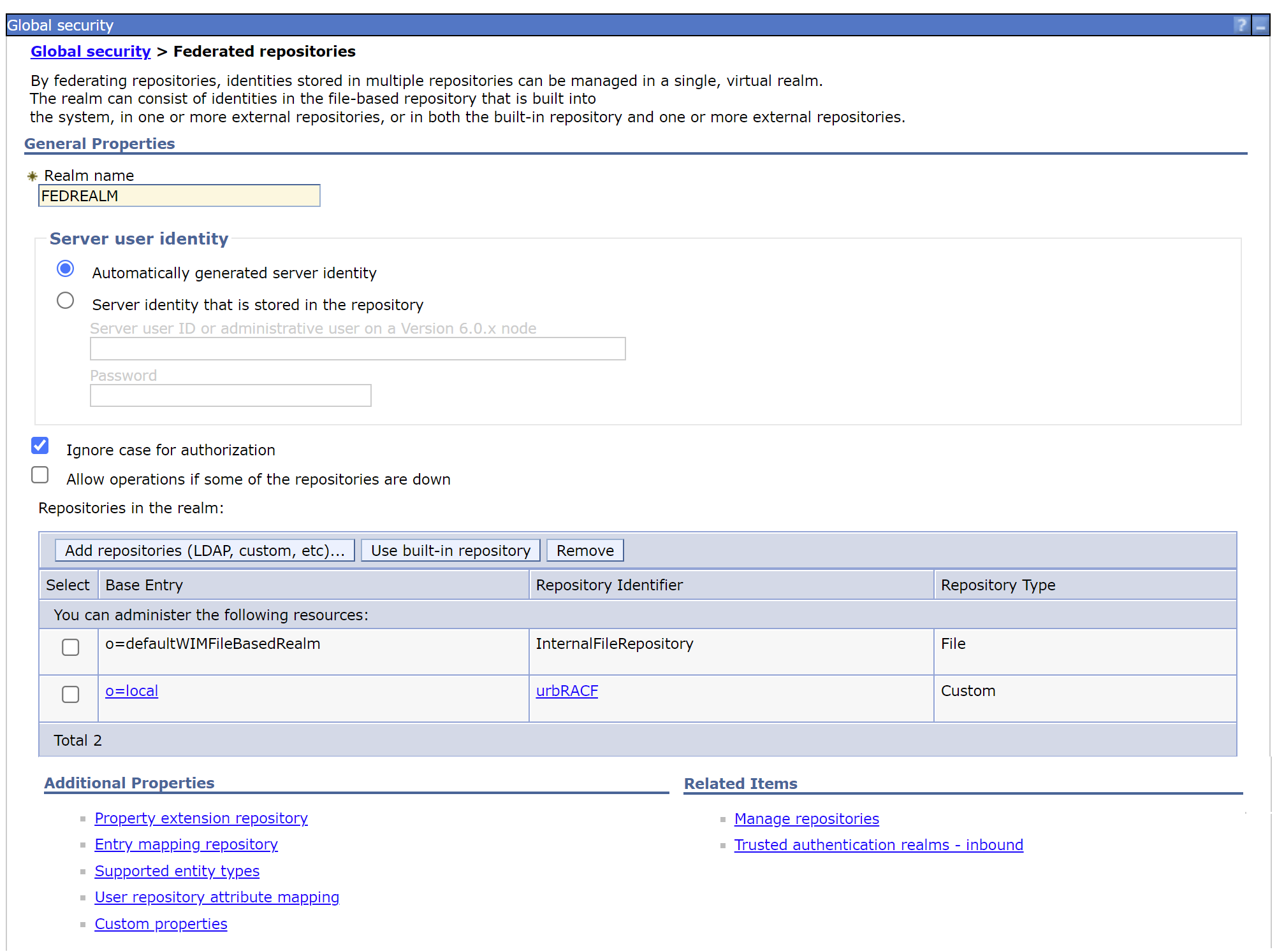 Federated Repository with urBridge