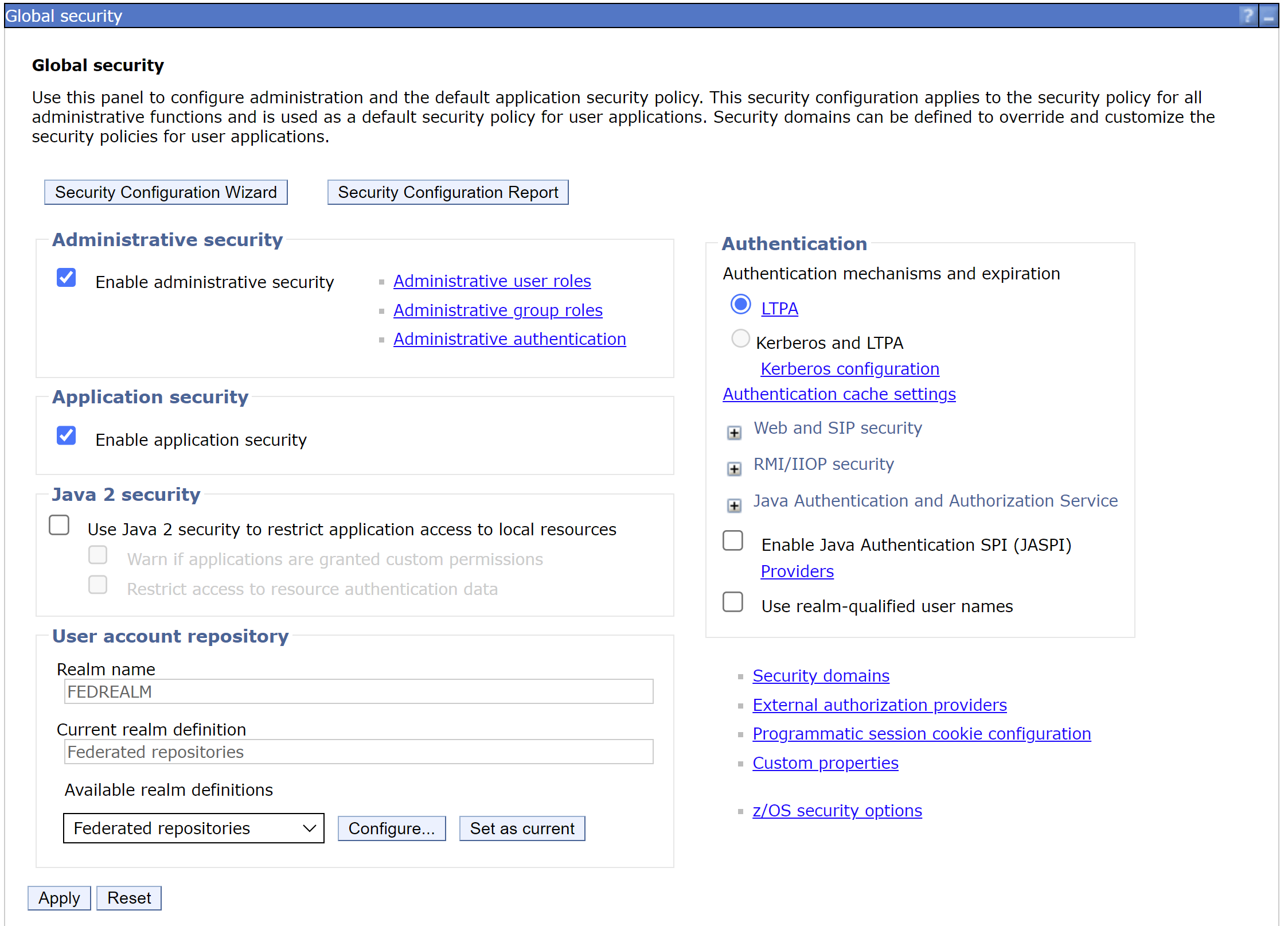 Set Federated Repository as current repository