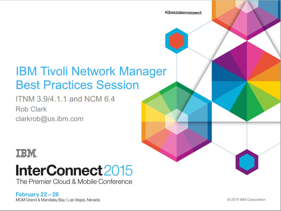 Network Manager Best Practices