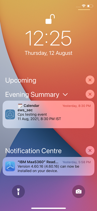 iOS Notification Summary