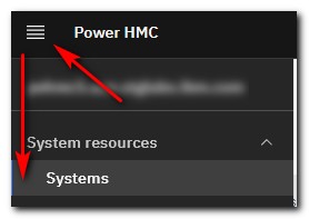 Select Systems from the HMC navigation menu