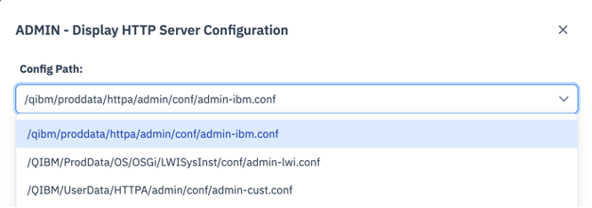 ADMIN HTTP config