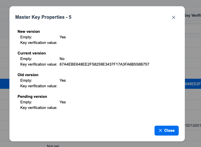 current version of master key 5
