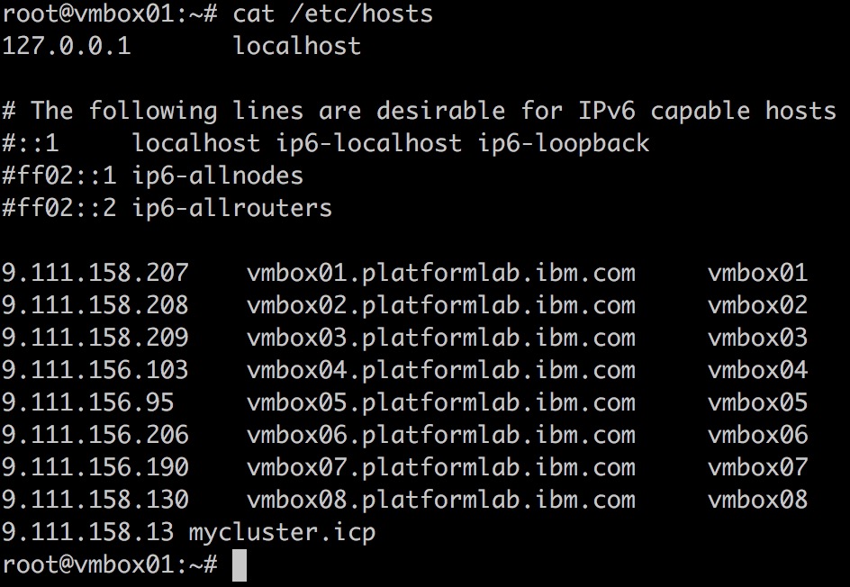 ICP system hosts