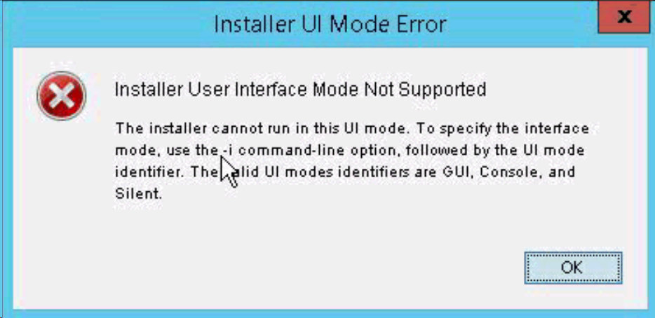 hp dfp installer user interface mode not supported