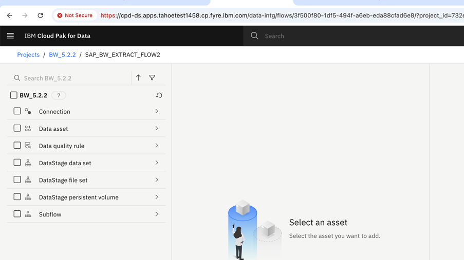 Asset browser window