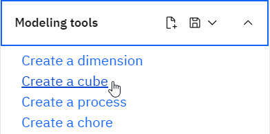 Create a cube option on Modeling tools menu