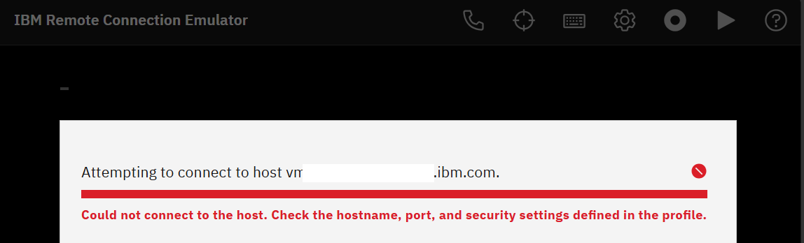 Failure to connect to TN3270