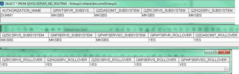Routing data for a user after selecting *ALL servers.