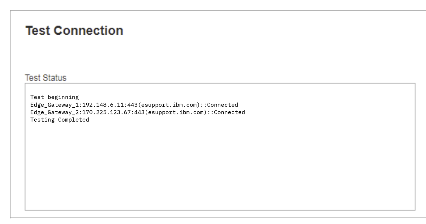 test connection IP addresses